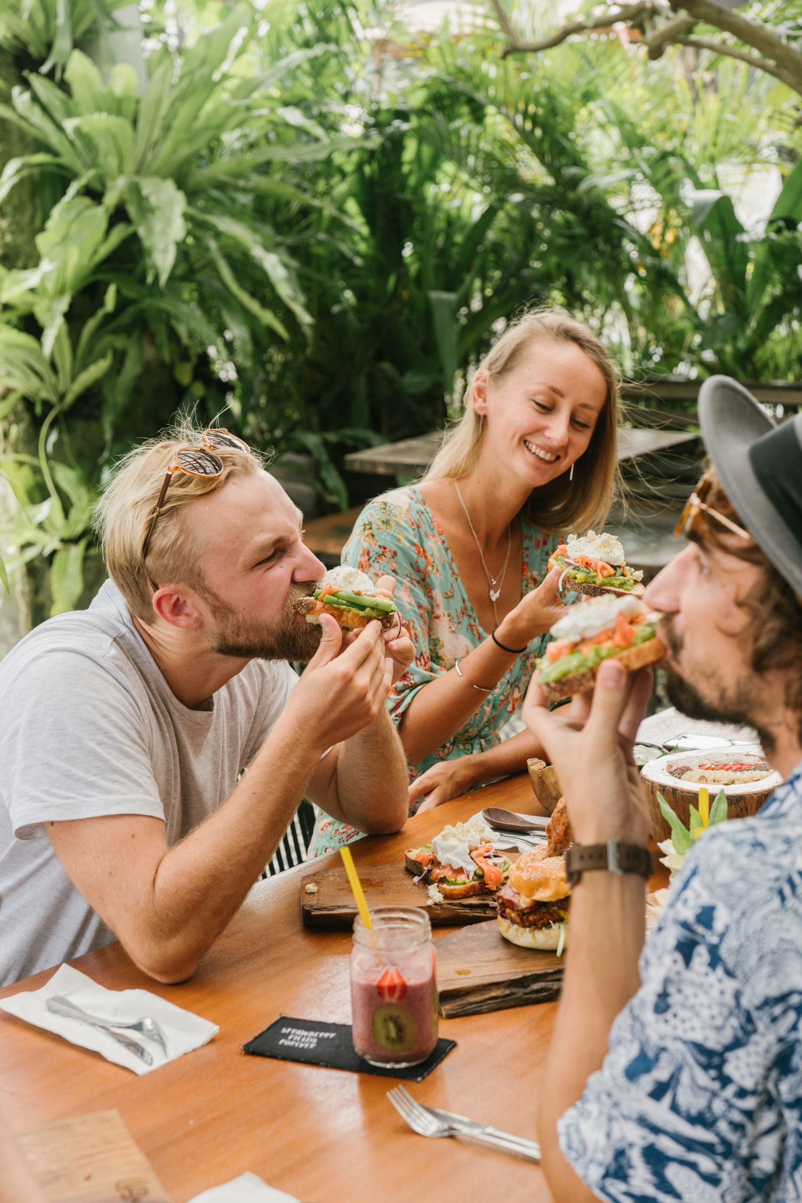 Creators sharing a restaurant experience